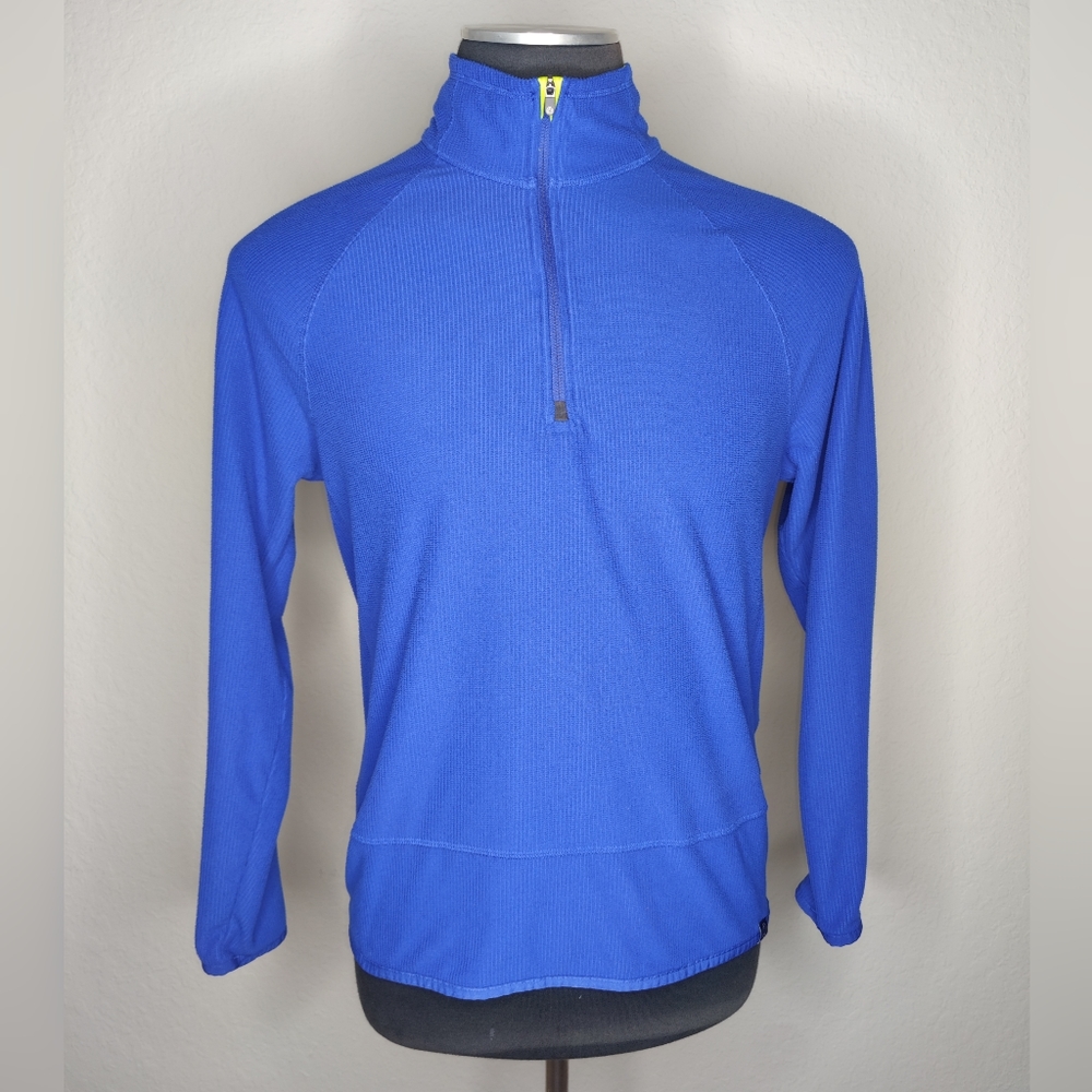 LANDS' END Royal Blue Ribbed Half Zip Jacket